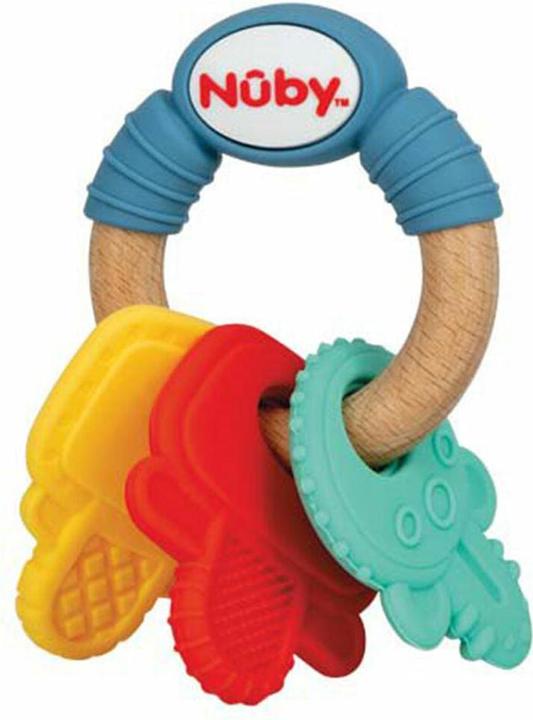 Nuby MORDEDOR madera y silicona llaves 3m+ 1 u (3 Months)