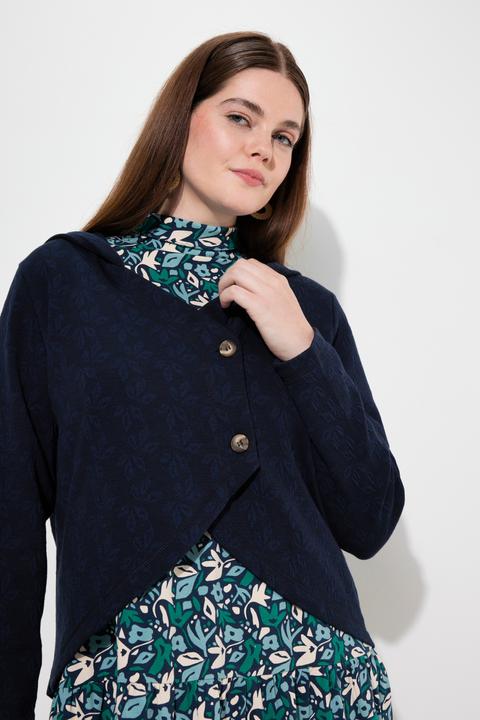 Produktbild Ulla Popken Sweatjacke, Blätter, Kapuze, Langarm (42, 44)