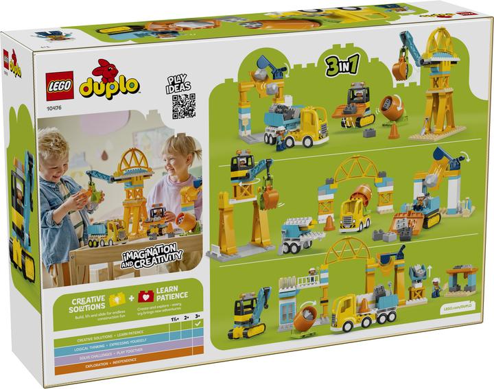 Produktbild LEGO Baustelle mit Baufahrzeugen – 3-in-1-Set (10476)