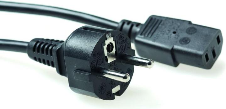 Productafbeelding Netsnoer connector CEE 7/7 mannelijk (recht) - C13 zwart 1,5 m (1.50 m, CEE 7/7)
