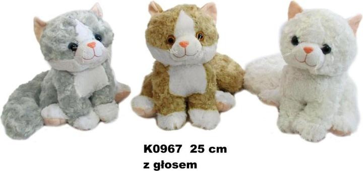 Produktbild Sun-Day Katze sitzend 2 Farben, 25cm Stimme - K0967-24 (25 cm)