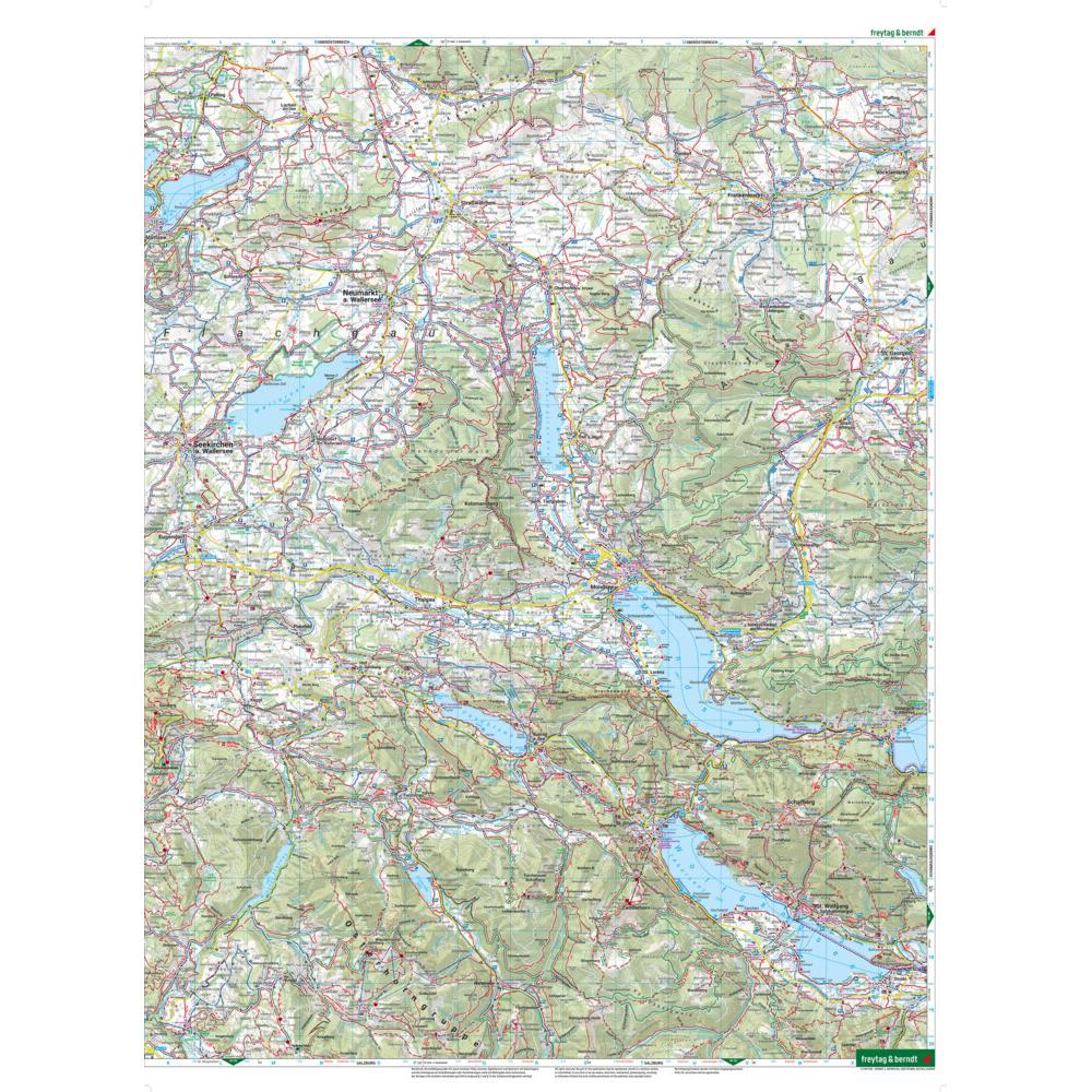 WK 391 Mattsee - Wallersee - Irrsee - Fuschl - Mondsee - Oberndorf, Wanderkarte 1:50.000, Landkarte