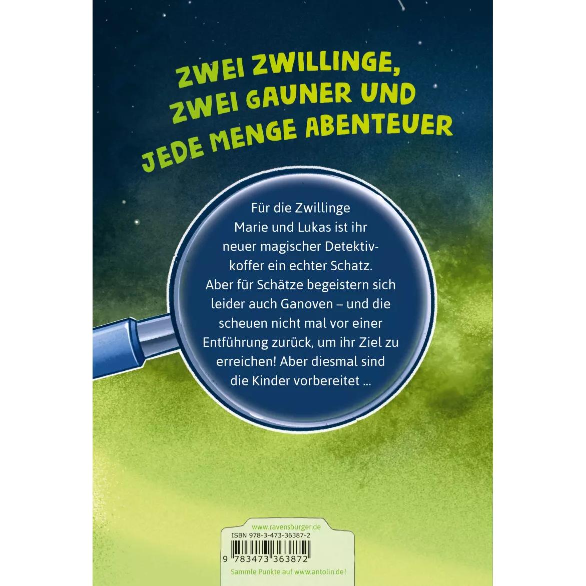 Thumbnail - Die Jagd nach dem magischen Detektivkoffer, Band 2: Vorsicht, Ganoven!, Kinderbücher von Cally Stronk, Patrick Fix