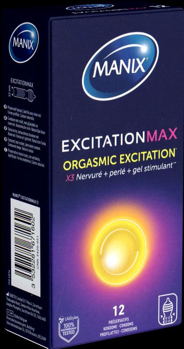 Manix Excitation Max" Orgasmic Excitation - 12 orgasm condoms for an unimagined feeling of pleasure (12 pcs.)