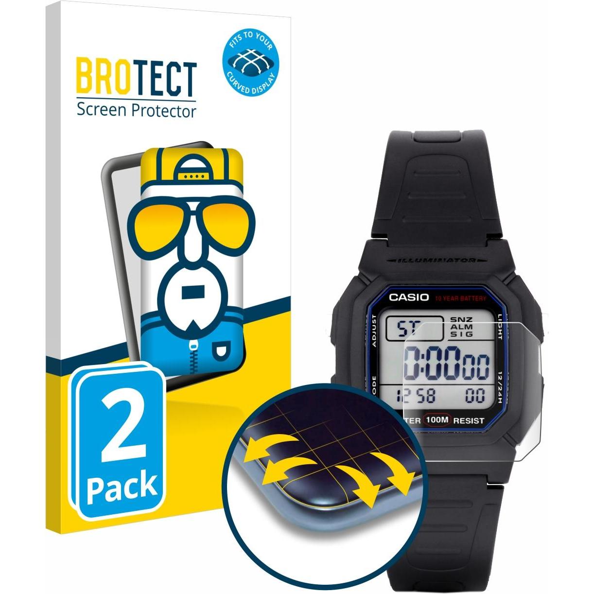 BROTECT Full-Cover Displayschutz, Smartwatch Schutzfolie, Transparent