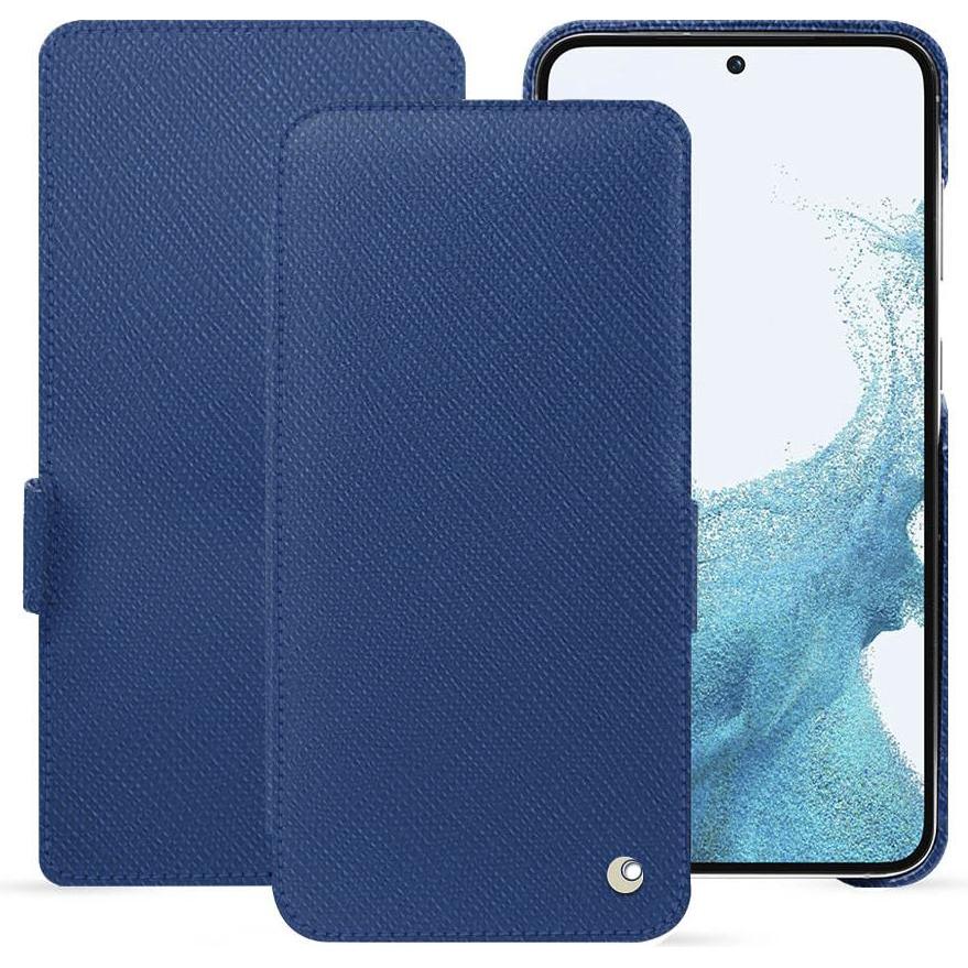 Noreve Lederschutzhülle horizontal (Samsung Galaxy S23), Smartphone Hülle, Blau