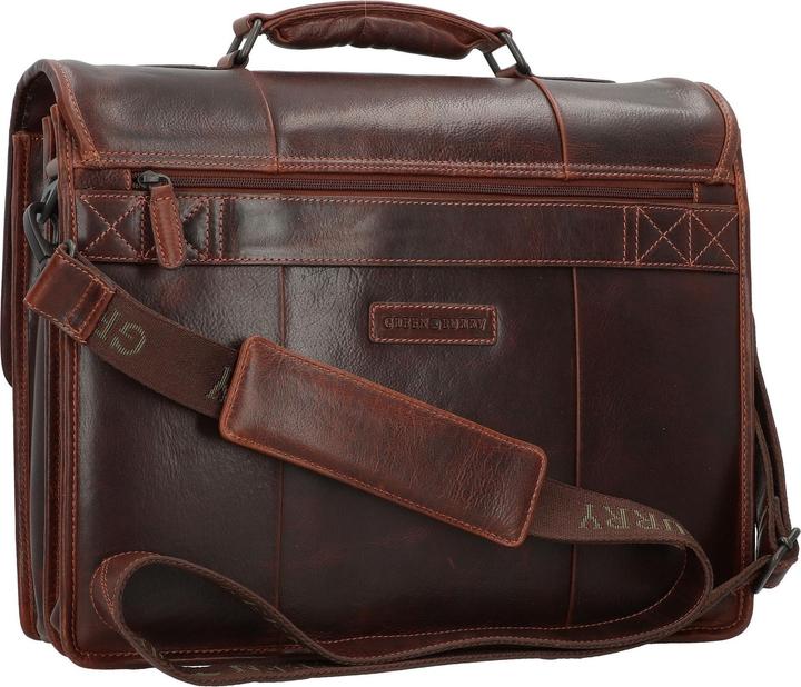Actual product image Greenburry Rugged briefcases Messenger leather 40.5 cm laptop compartment (17.30")