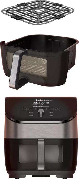 Actual product image Instant Pot Vortex Plus ClearCook OdourErase RVS 5.7 litre (6 Qt) 6-in-1 airfryer frituren roosteren grillen bak