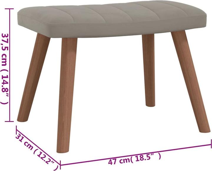 Produktbild vidaXL Schaukelstuhl mit Hocker