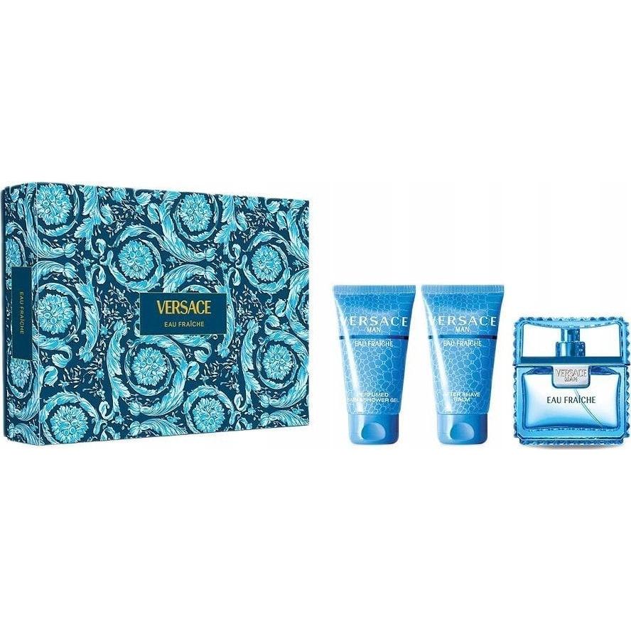 Versace, Beauty Geschenkset, Eau Fraiche Spring 2024 Eau de Toilette 50 / Body Smoother / After Shave Balm
