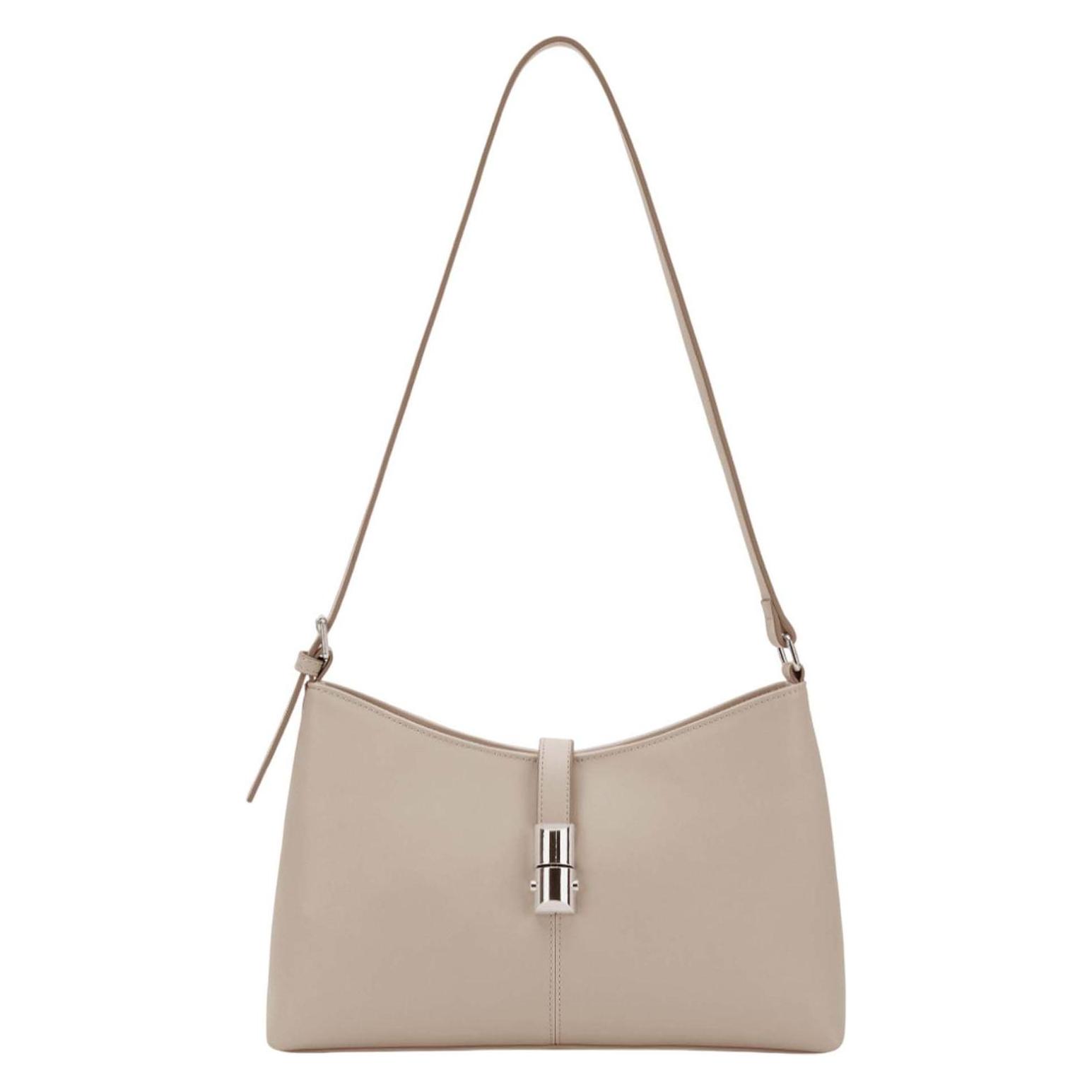 Seidenfelt, Damen, Handtasche, Lilla Ro Shoulderbag, Beige