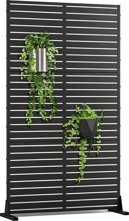 Image du produit Casa.Pro Trennwand Nodepp verzinkter Stahl 180x120 cm Schwarz (180 x 120 x 40 cm)