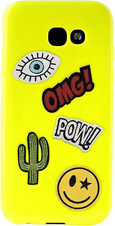 Produktbild Puro Patch Mania – Samsung Galaxy A3 (2017) Hülle, Set mit 5 Aufklebern (gelb) (Samsung Galaxy A3 (2017))