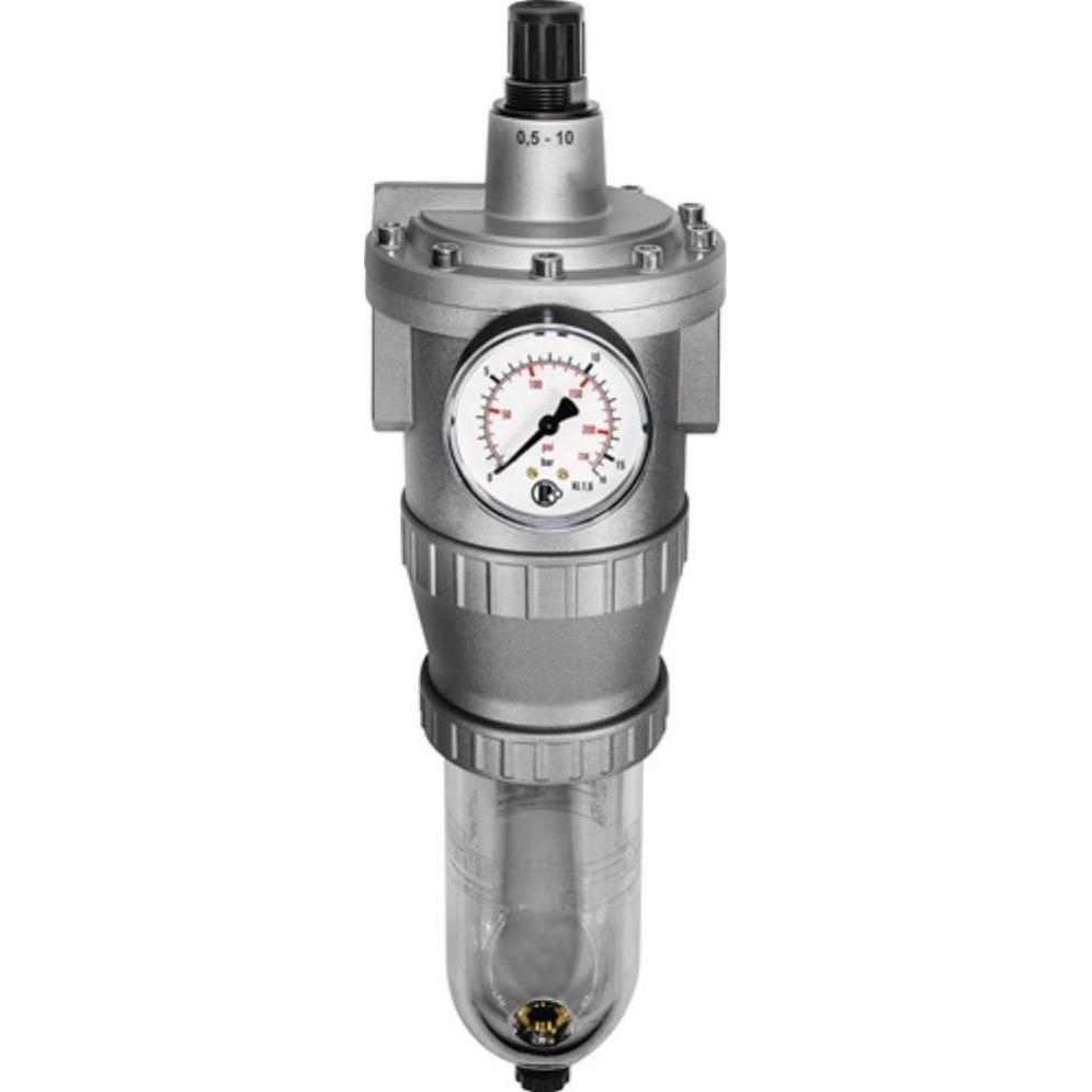 Riegler, Zubehör Druckluftwerkzeug, Filterregler Standard Gewinde mm 11,89 BG I G 1/4 ″ 0,5 - 10 bar 900 l/min