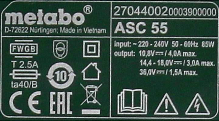 Actual product image Metabo Basic set 3 X LIHD 4.0 AH (18 V)