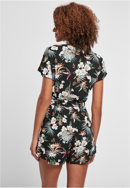 Actual product image Urban Classics Ladies Short Viscose Belt Jumpsuit (XL)