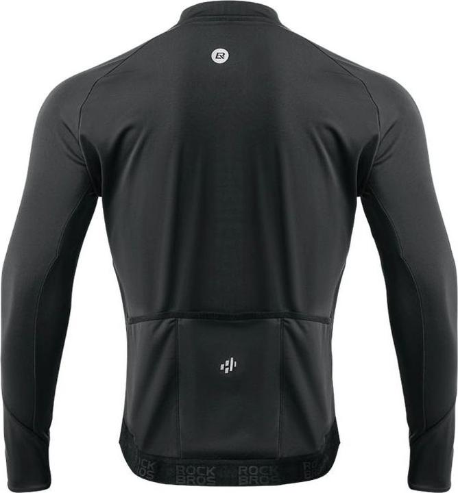 Actual product image Rockbros 15400002005 long sleeve cycling jersey autumn/winter XXL - black (XXL)