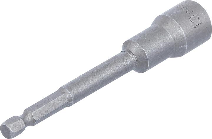 Actual product image BGS Socket, Hexagon, extra long for electric drills 6.3 mm (1/4") Drive 13 mm (13 mm)