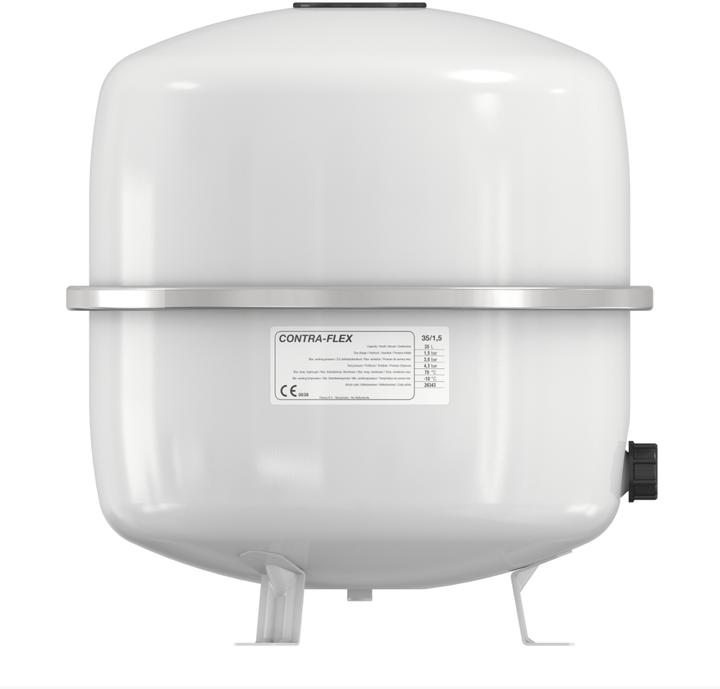 Actual product image Flamco Wemefa 26483 Diaphragm pressure expansion vessel Contra-Flex 50, 1.5 bar, to DIN 4751-2, white