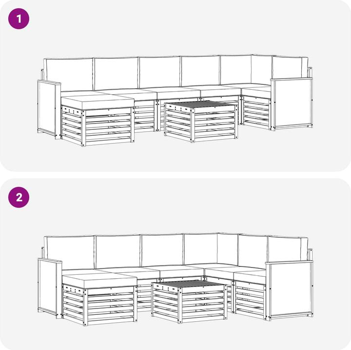Produktbild vidaXL Outdoor-Sofa