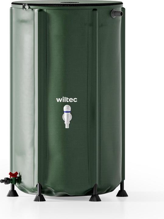 Wiltec Foldable rainwater barrel 250 litre rainwater barrel water tank rain barrel water barrel (250 l)