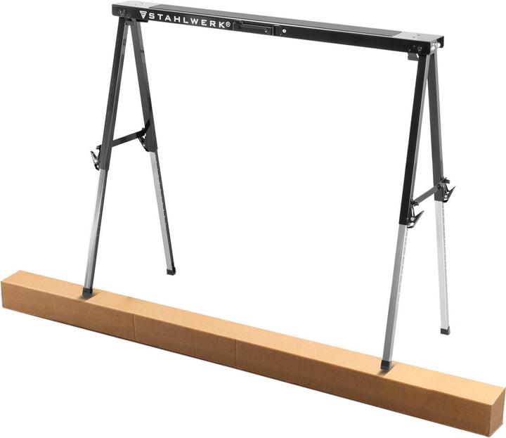 Produktbild Stahlwerk Sägebock 2er Set 150 kg höhenverstellbar 645 - 910 mm Arbeitsbock (99.50 cm, 50 cm)
