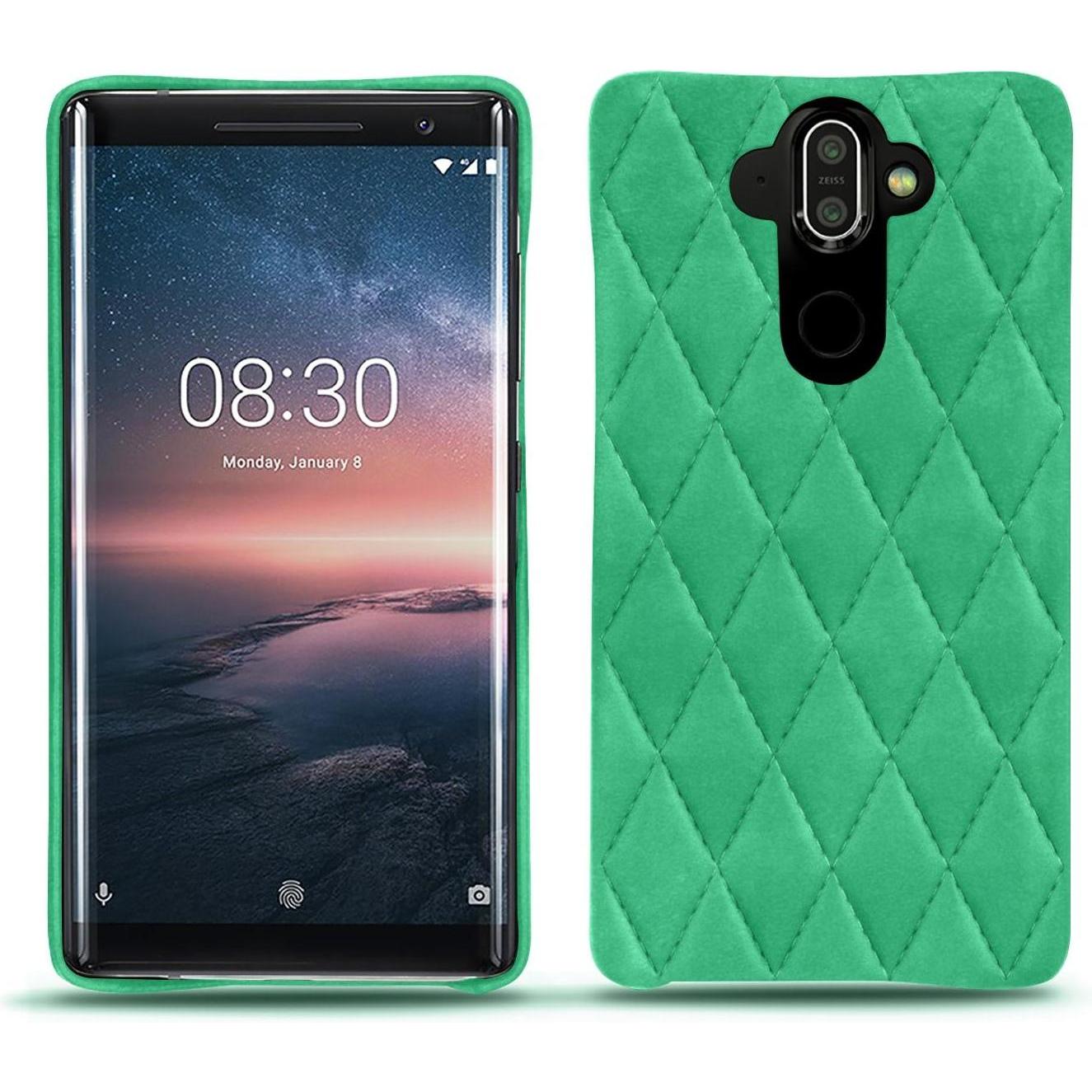 Thumbnail - Noreve Lederschutzhülle (Nokia X), Smartphone Hülle, Grün