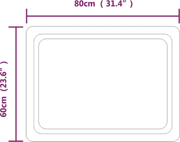 Actual product image vidaXL Spiegel (60 x 80 cm)