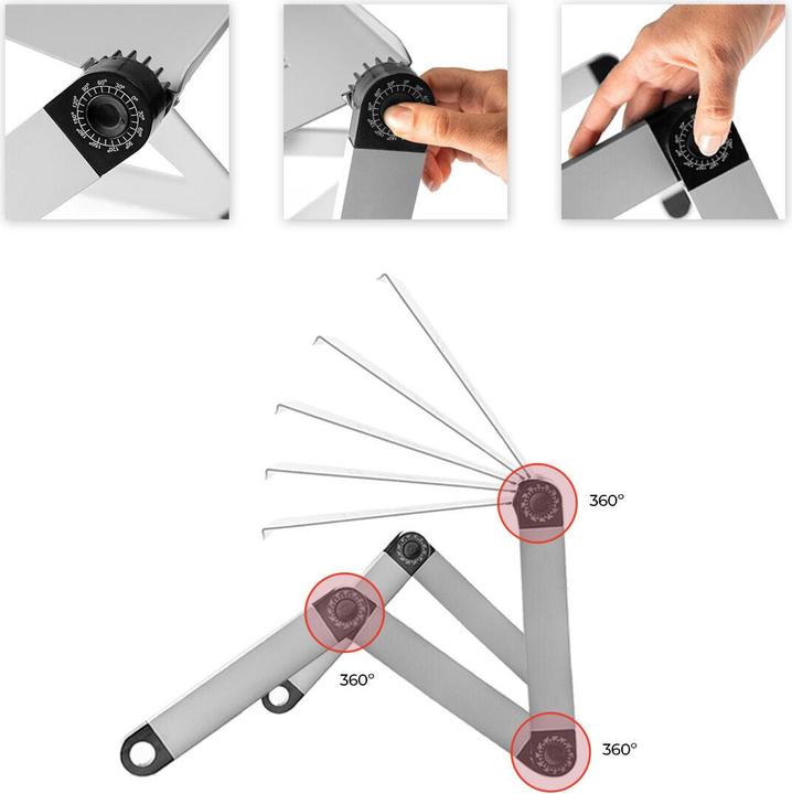 Actual product image InnovaGoods Adjustable laptop table with multiple positions Omnible