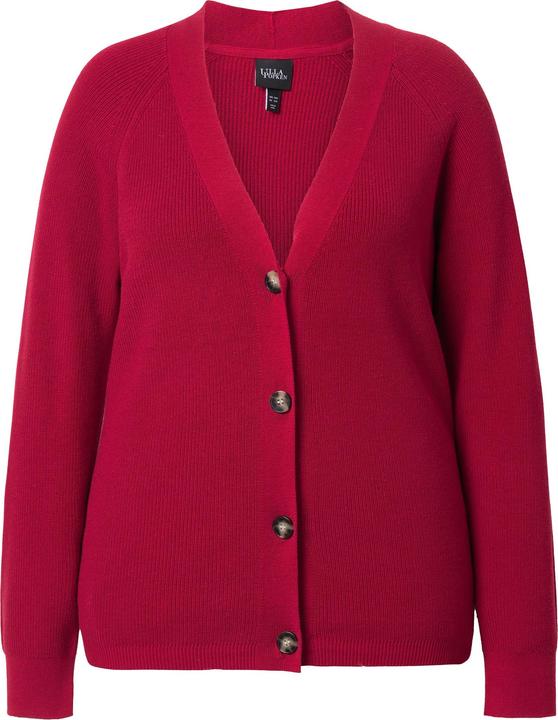 Produktbild Ulla Popken Strickjacke, Knöpfe, V-Ausschnitt, Langarm (46, 48)