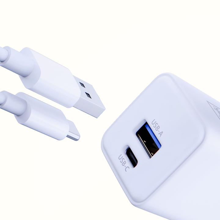 Productafbeelding 3MK Ładowarka sieciowa Hyper GaN Charger 20W 1xUSB-A 1XUSB-C PD QC4+ biały (20 W)