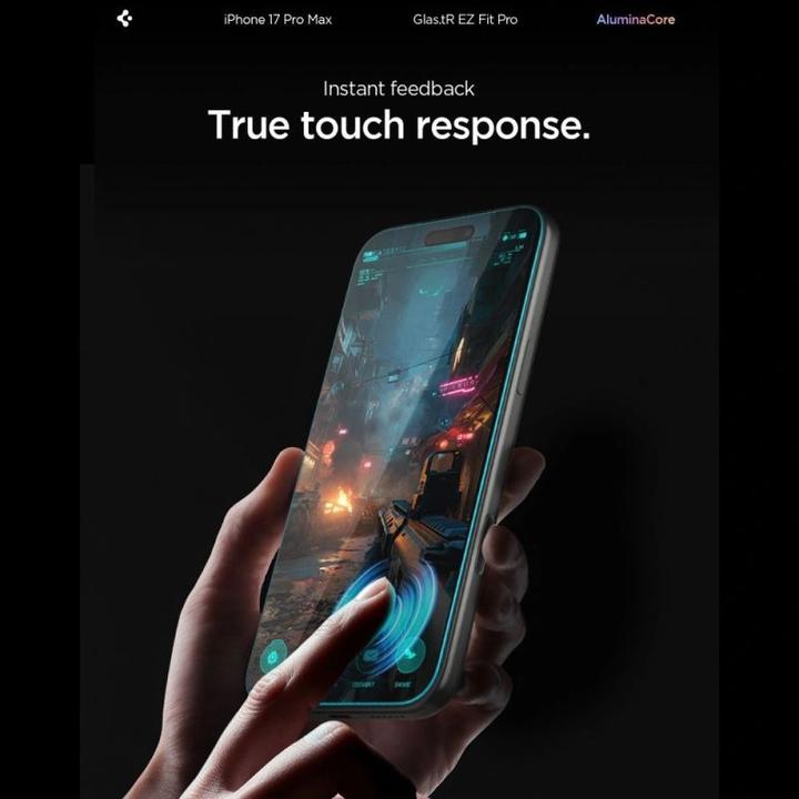 Produktbild Spigen Glas.tR EZ-FIT Pro (1 Stk., Apple iPhone 16 Pro Max, Apple iPhone 17 Pro Max)