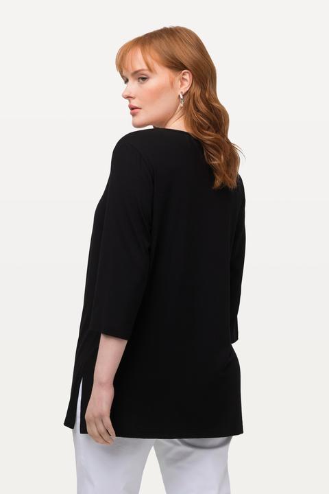 Immagine prodotto Ulla Popken Maglia con ampio scollo a girocollo e maniche a 3/4 (46, 48)