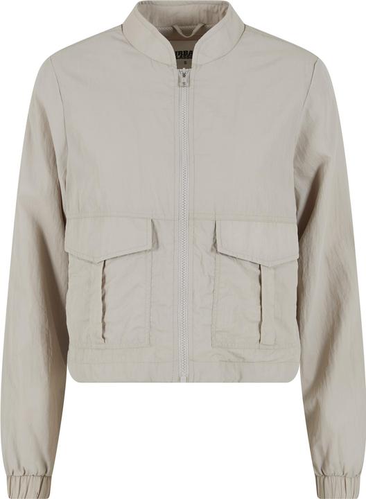 Actual product image Urban Classics Ladies Short Crinkle Nylon Jacket stonegrey S (S)