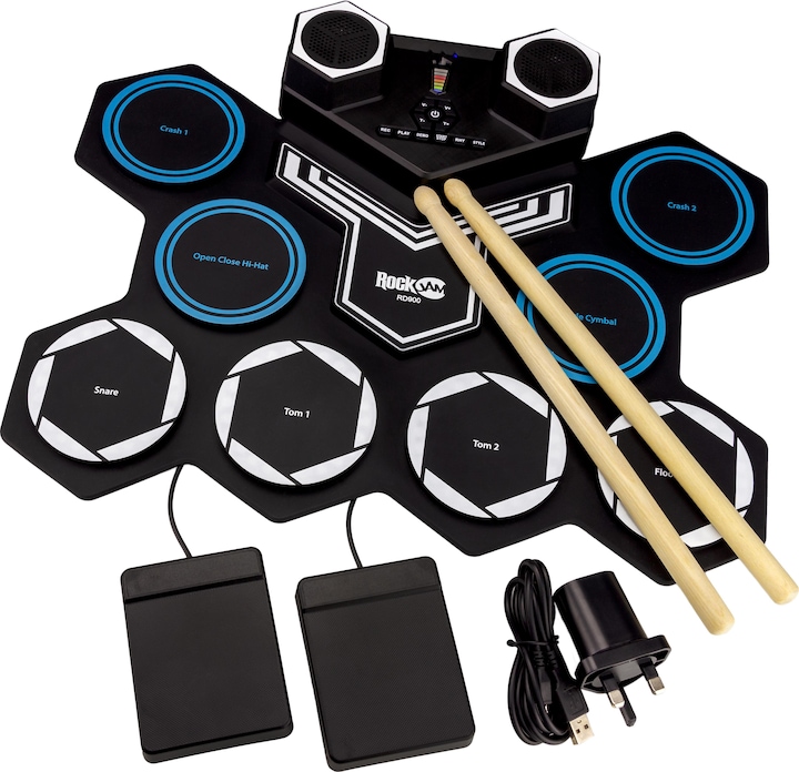Produktbild PDT RockJam Roll Up Drum Kit Bluetooth (E-Drum)