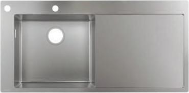 hansgrohe HG inset sink 450 m off. right S718-F450 stainless steel (Top-mounted sink, 51 cm, 104.50 cm)