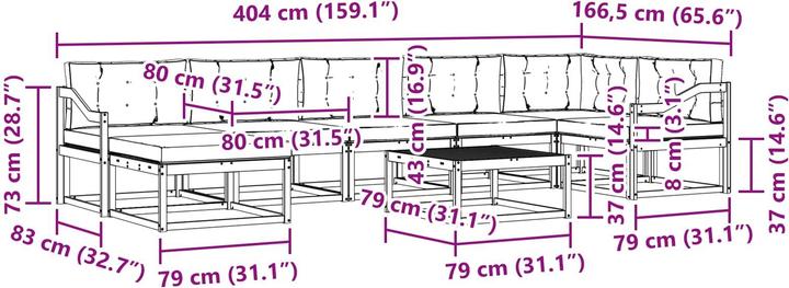 Produktbild vidaXL Outdoor-Sofa