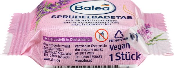 Actual product image dm Balea Bubble bath tabs Wellness triple