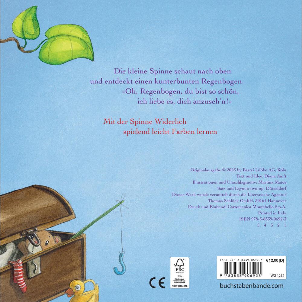 Thumbnail - Die kleine Spinne Widerlich und die Regenbogenfarben (Pappbilderbuch), Kinderbücher von Diana Amft, Martina Matos