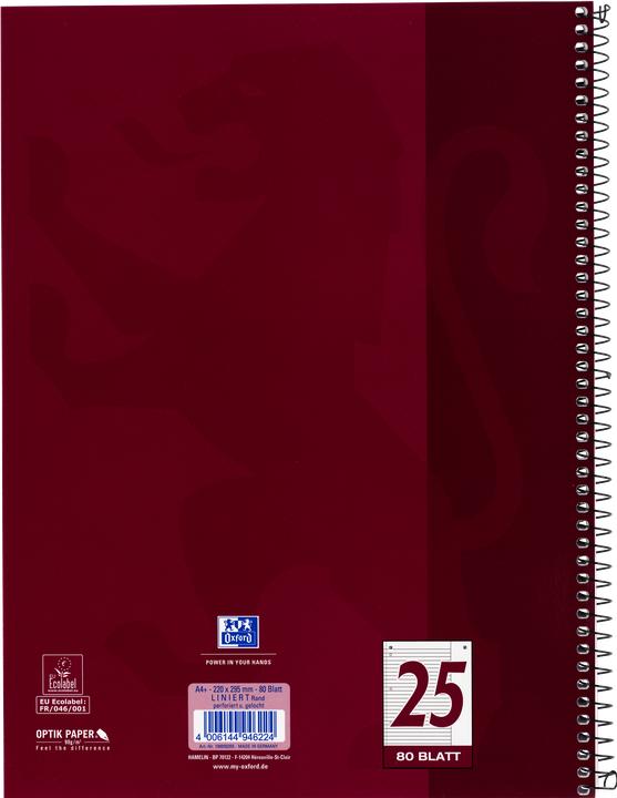 Produktbild Oxford Collegeblock (A4+, Liniert, Weicher Einband)