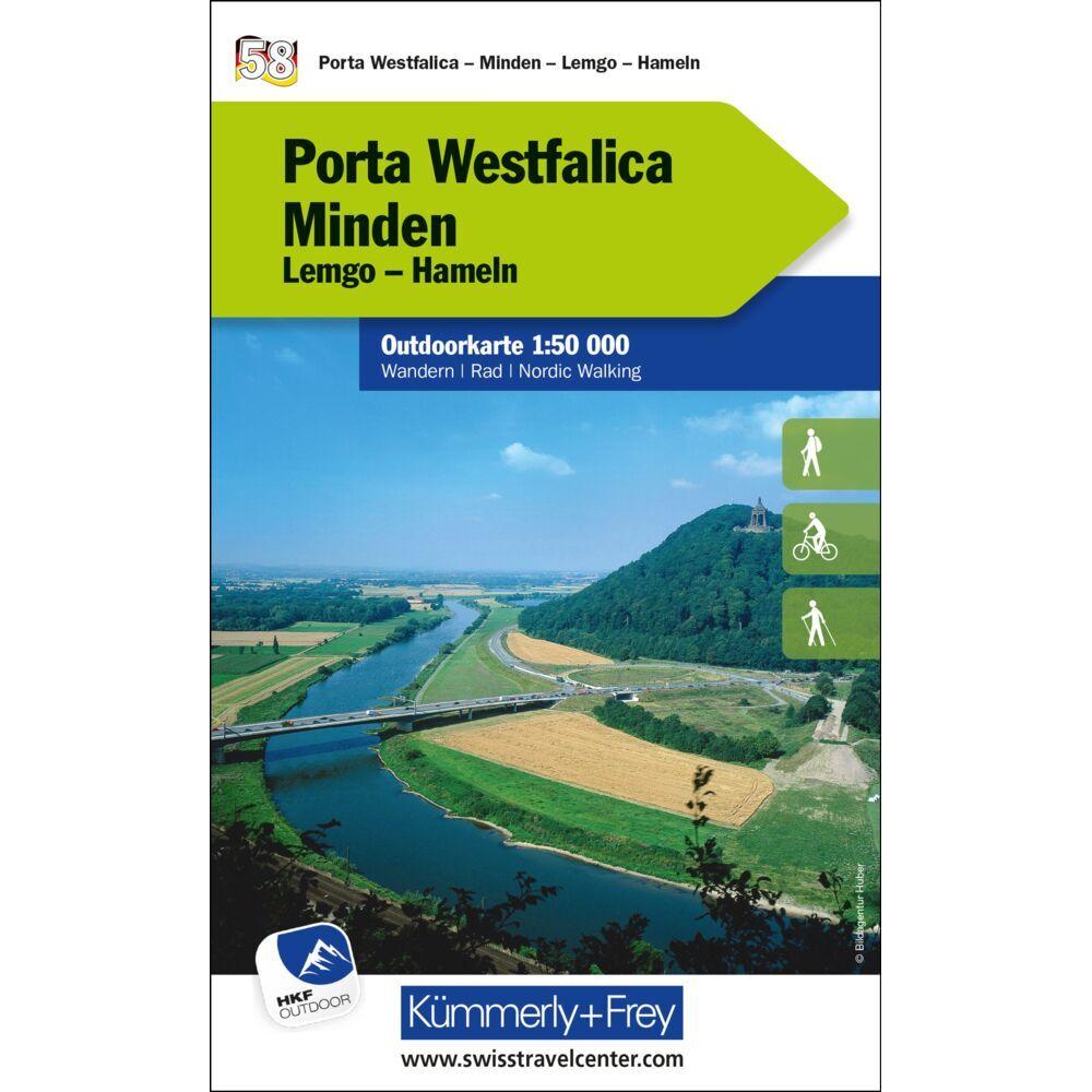Porta Westfalica-Mind. Nr58 Outdkte Deu, Landkarte