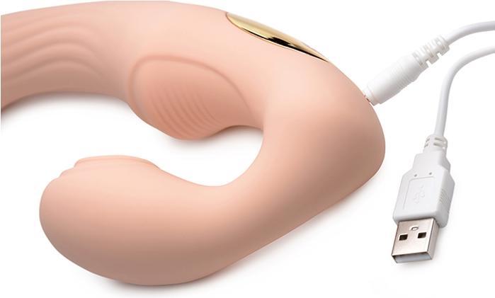 Actual product image XR Brands UPulse Vibrating Silicone Strapless Strapon