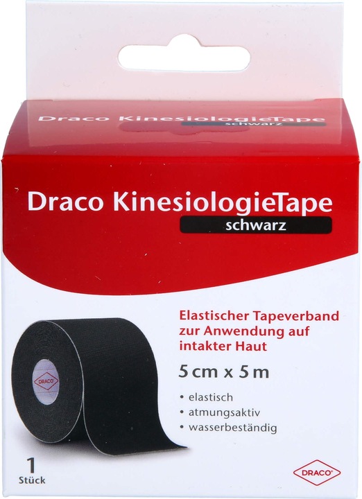 Actual product image Dracco Draco Kinesio Tape Sch 5x5, 1 pc VER (5 m)