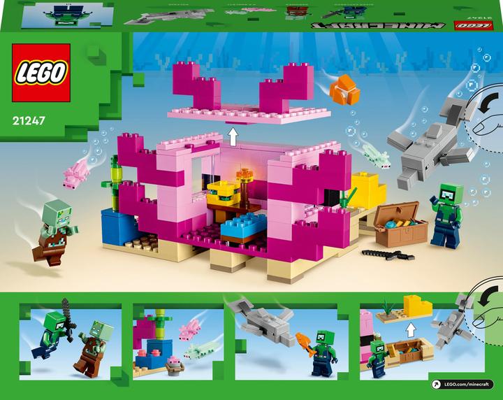 Produktbild LEGO Das Axolotl-Haus (21247, LEGO Minecraft)