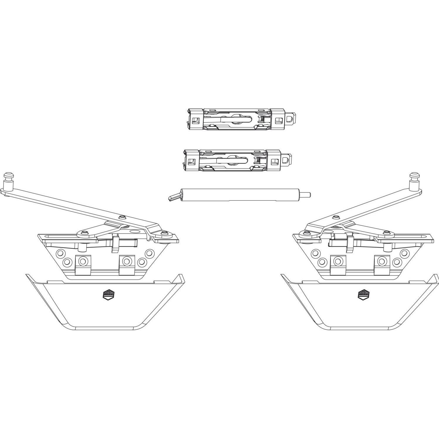 Maco, Türbeschlag + Scharnier, SKB-S/SE Grundkarton Set Gleitschere FFB 620-1650mm, Abdeckung bronze