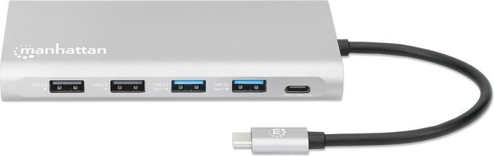 Produktbild Manhattan USB-C PD 12-in-1-Dockingstation mit MST für drei HDMI-Monitore (USB-C, 1 Ports)
