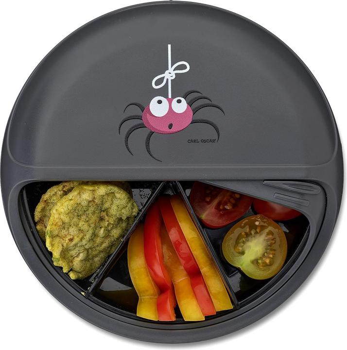 Produktbild Carl Oscar Small SnackDISC ™ 5 chamber rotating Gray - Spider snack container