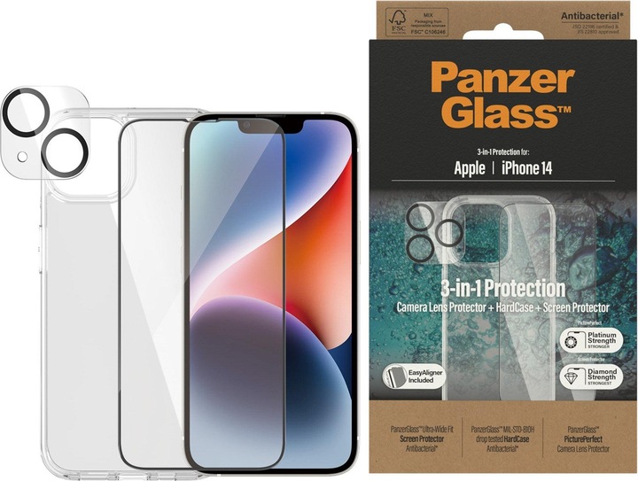 Image du produit PanzerGlass Kit de protection 3 en 1 (1 pièce(s), Apple iPhone 14)