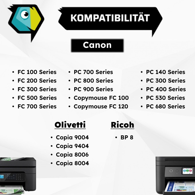 Produktbild Inkadoo Toner kompatibel zu Canon 1491A003 / E30 Toner, schwarz Schwarz (BK)