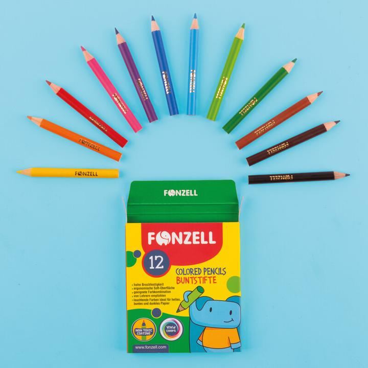 Image du produit Fonzell Crayons de couleur Mini dans étui en carton (12x)